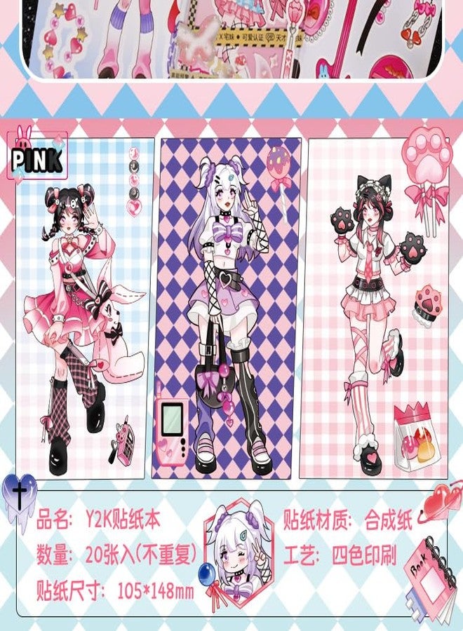SAMVARDHAN Kawaii Stickers Book - 20 Sheets/400 Stickers, Anime, Korean Self-Adhesive Kawaii Sticker, Japanese Style Decorative Stickers, Cartoon Theme Sticker for Girls (Explosive Sweetheart) - Image 3